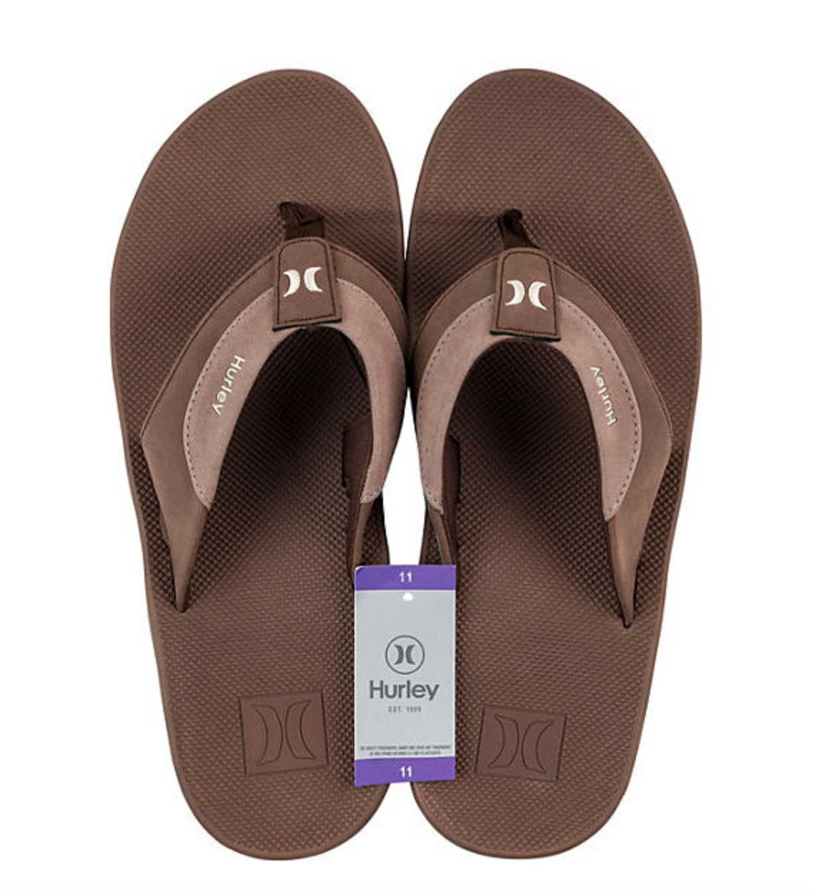 Hurley Men's Flip Flops, Brown