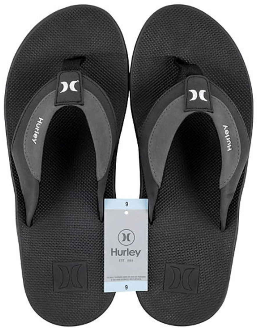 Hurley Men's Flip Flops, Black