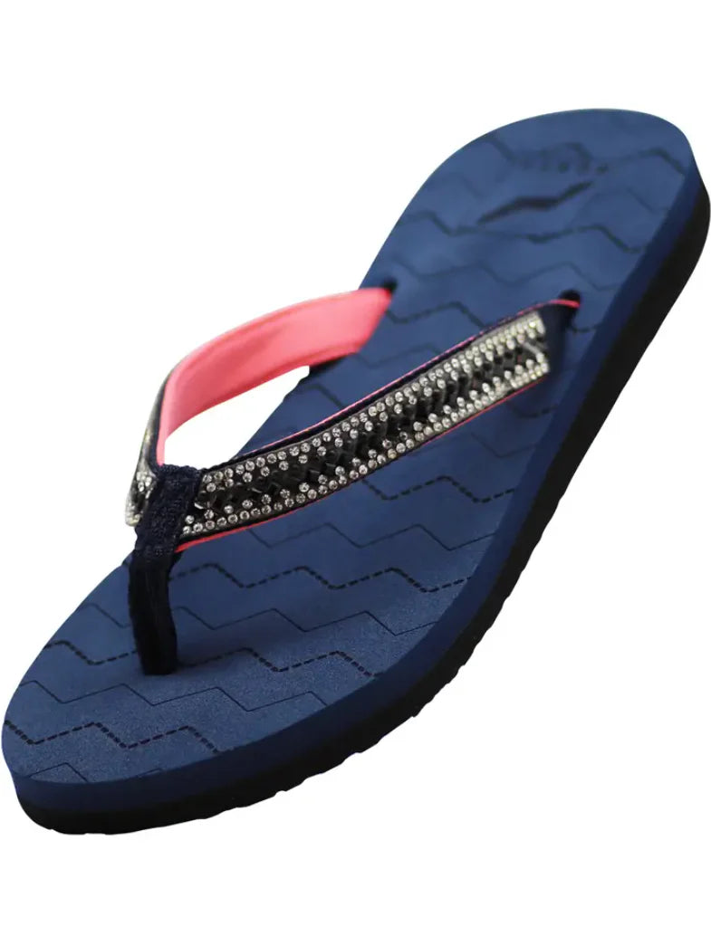 NORTY Women's Flip Flops Adult Female Sandals, Navy (12054)