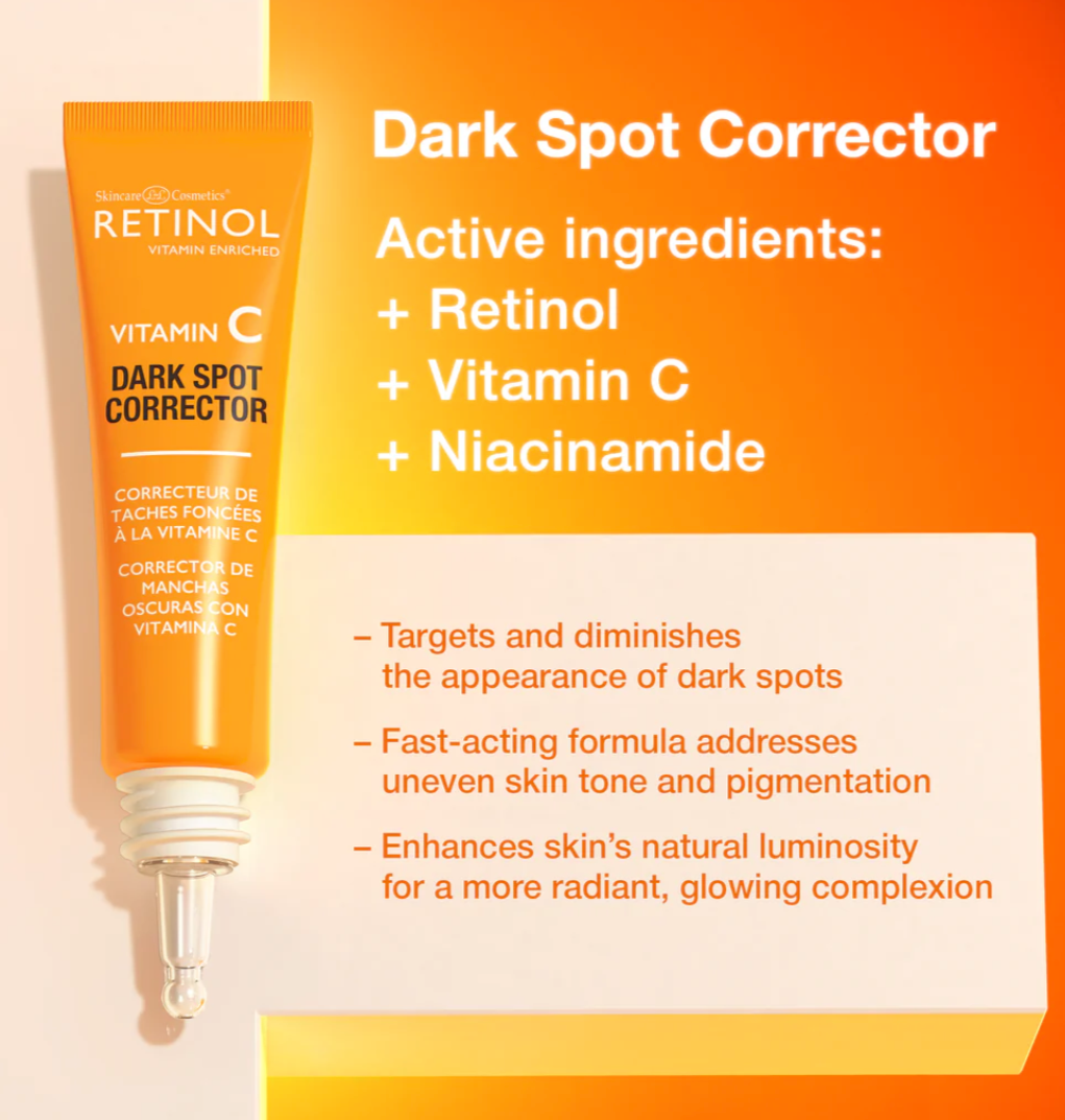 RETINOL Vitamin C Dark Spot Corrector with Vitamins A + C + B3