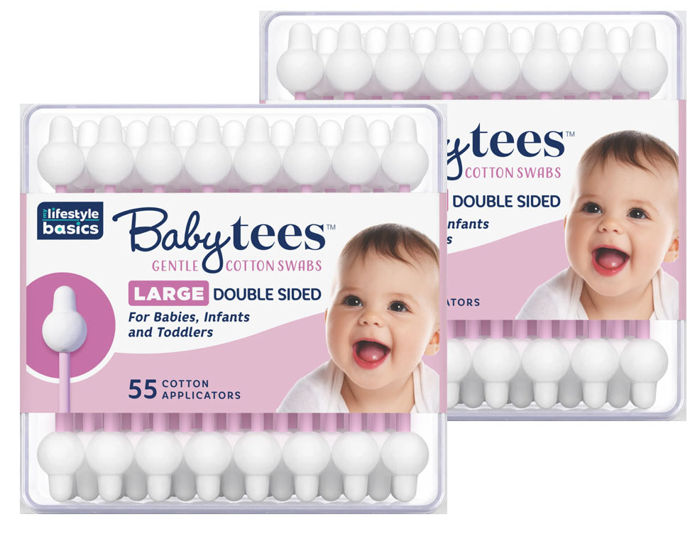 Stylist Secrets Baby Tees Large, 55 Cotton Applicators (2-Pack)