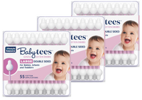 Stylist Secrets Baby Tees Large, 55 Cotton Applicators (3-Pack)