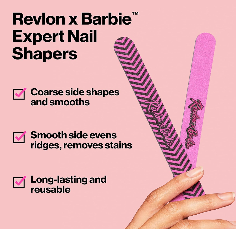 Revlon X Barbie Expert Nail File, Quickly Shape And Smooth Normal To Hard Nails (64434)