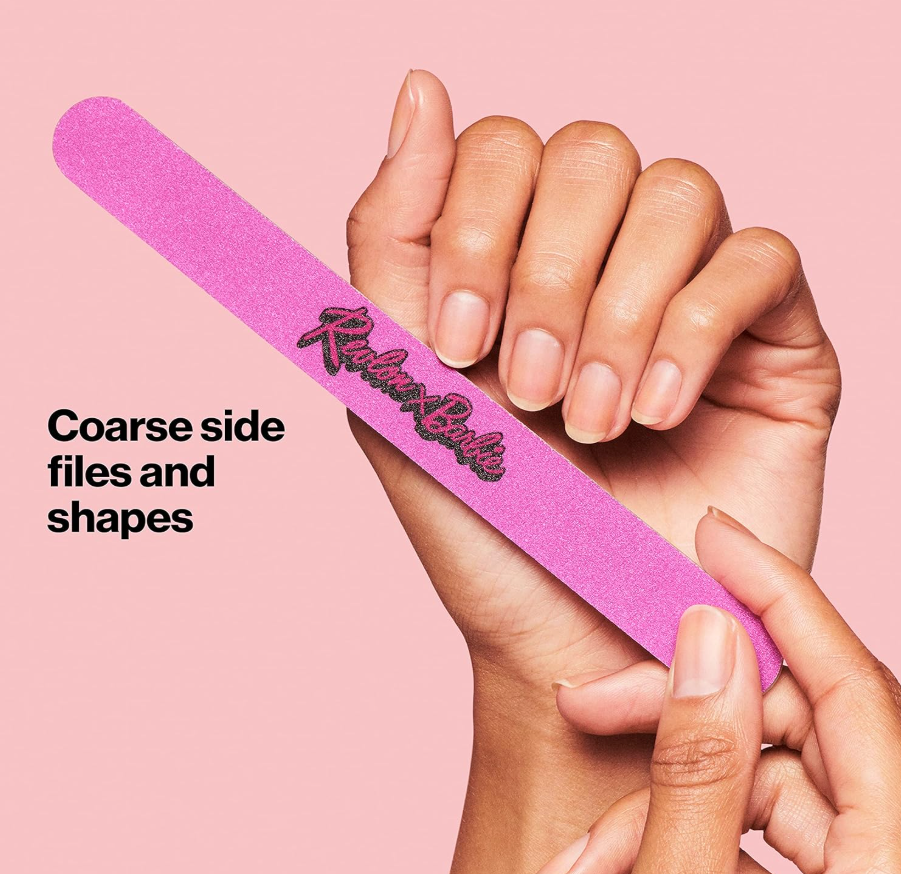 Revlon X Barbie Expert Nail File, Quickly Shape And Smooth Normal To Hard Nails (64434)