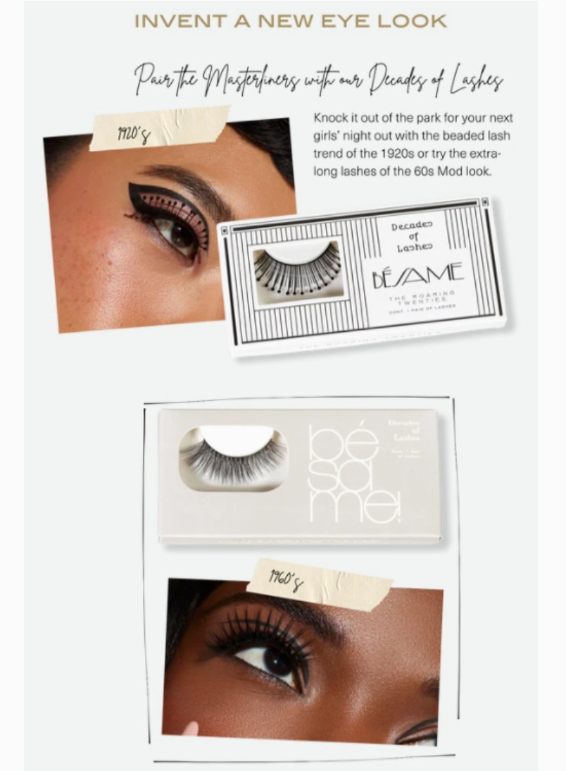 Besame Cosmetics Cake Mascara, Liner & Brow & Brow Definer, Black