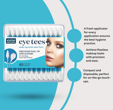 Stylist Secrets® Eye Tees Cotton Swabs tips (80 Count) (3-PACK)
