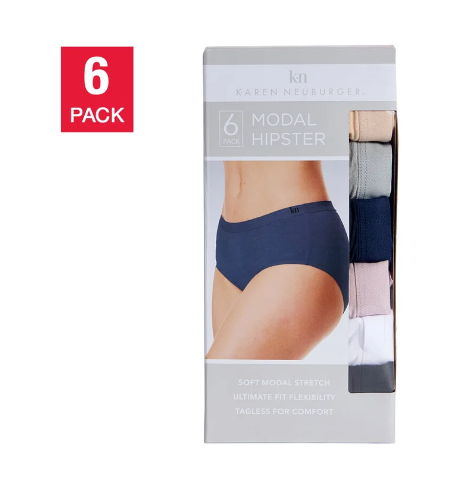 Karen Neuburger Women's Modal Hipster, (6-pack)