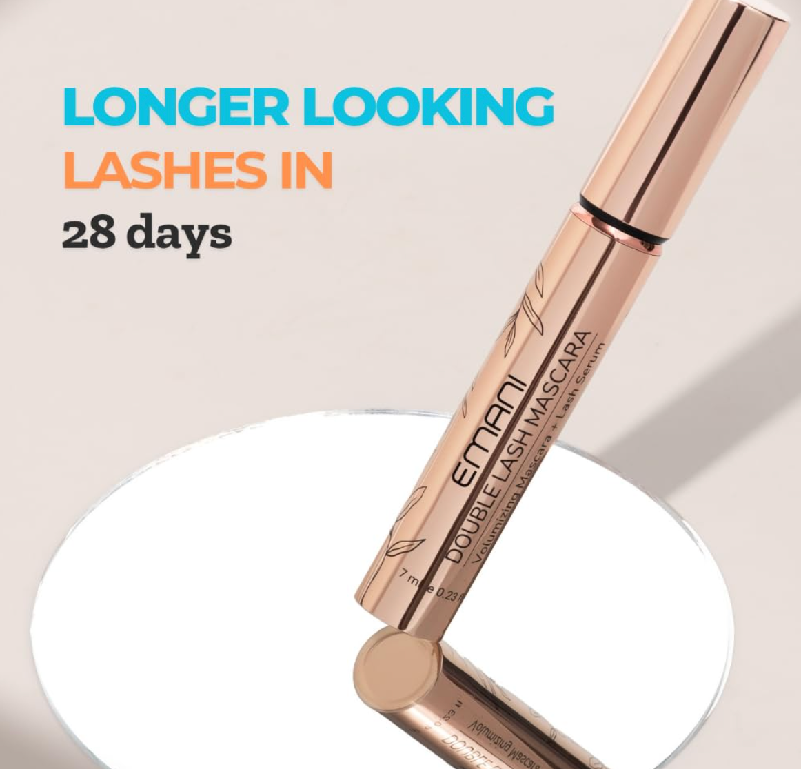 EMANI VEGAN COSMETICS Double Lash Mascara - Natural + Organic, Black