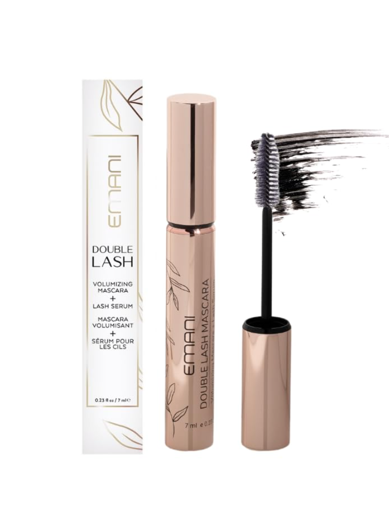 EMANI VEGAN COSMETICS Double Lash Mascara - Natural + Organic, Black
