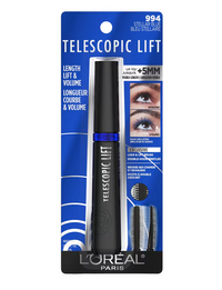 L'OREAL Telescopic Lift Washable Mascara, Lengthening and Volumizing, Stellar Blue (994)