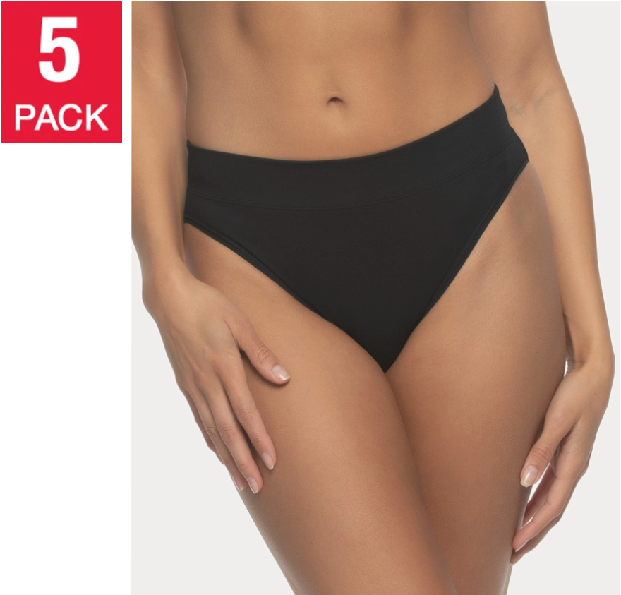 Felina Pima Cotton Hi-Cut Underwear - Classic (5-pack)