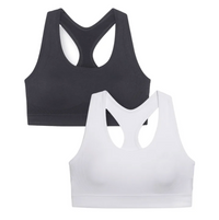 Skechers Women's Seamless Racerback Sports Bra, (2-pack)