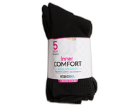 32 Degrees Women's Cool Comfort Crew Socks, Black (5-Pack)