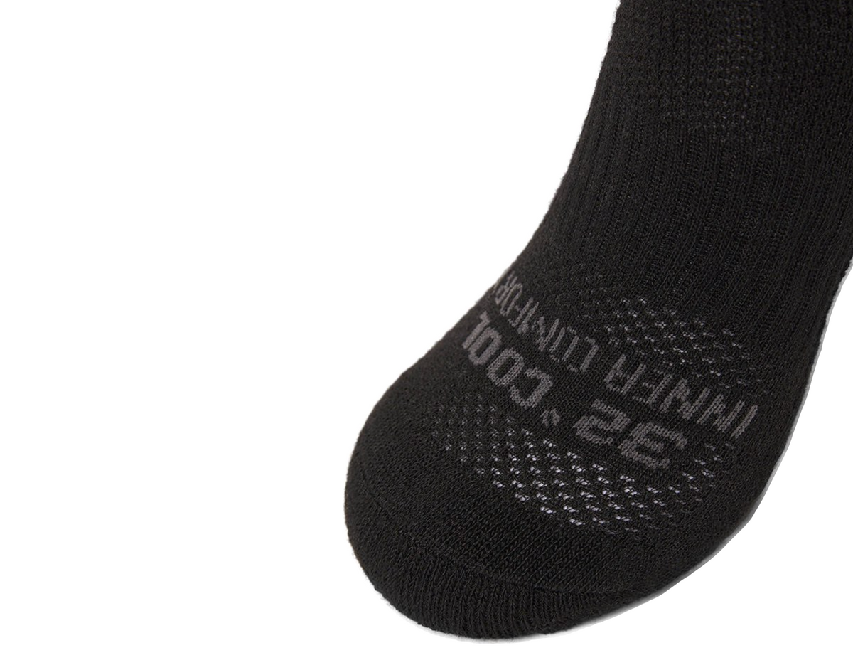 32 Degrees Women's Cool Comfort Ankle Running Socks, Black (6-Pack)