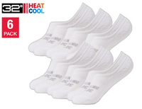 32 Degrees Women's Cool Comfort No-Show Socks, White (6-Pack)