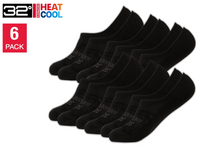 32 Degrees Women's Cool Comfort No-Show Socks, Black (6-Pack)