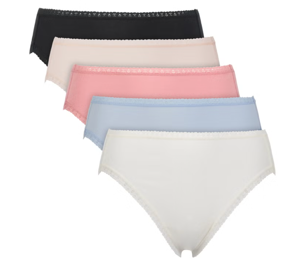 Carole Hochman Women's Midnight, Cotton stretch Hi Cut (5-Pack)