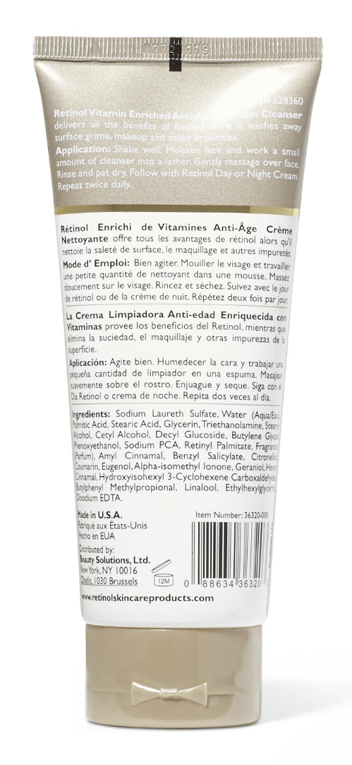 Retinol Anti-Aging Cream Cleanser [36320-000] Daily Facial Wash