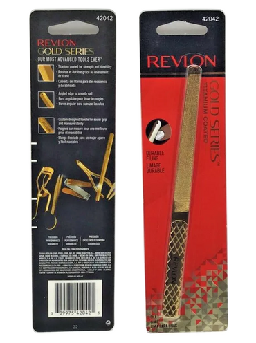 Revlon Gold Series Nail File, Titanium Coated for Maximum Durability (42042)