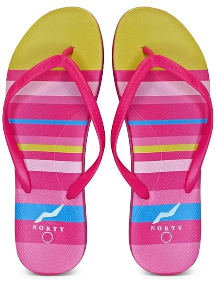 NORTY Womens Eva Flip Flop Sandal Stripes, Multi Stripe (22018B)
