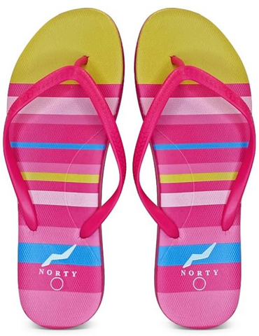 NORTY Womens Eva Flip Flop Sandal Stripes, Multi Stripe (22018B)
