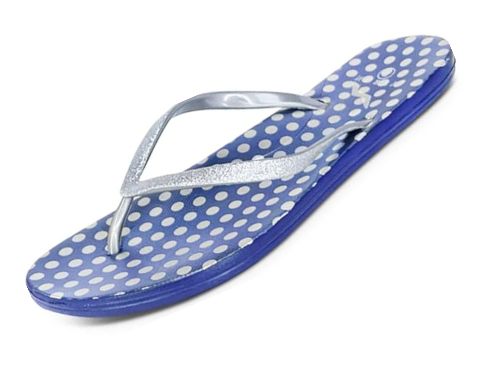 NORTY Womens Eva Flip Flop Sandal Stripes, Navy Silver Dot (22016C)