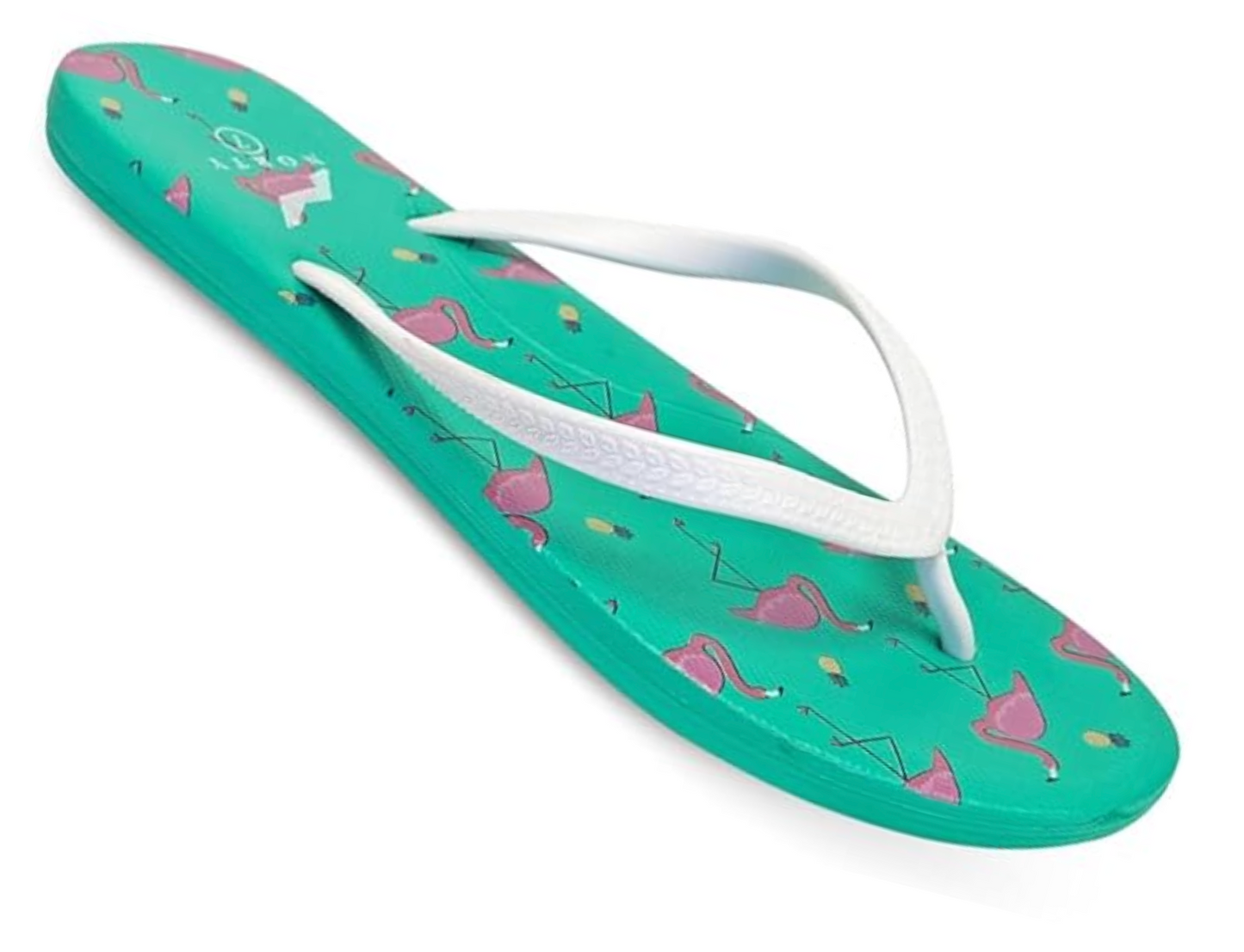 NORTY Women's Easy to Wear Casual EVA Flip Flop Sandal, Flamingos Teal (22017B)