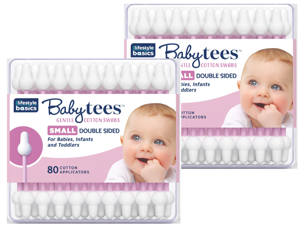 Stylist Secrets Baby Tees Small, 80 Cotton Applicators (2-Pack)