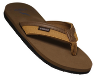 Norty Mens Flip Flop Sandal Brown (13007)