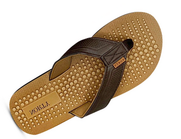 NORTY Mens Flip Flops Adult Male Beach Thong Sandals (11122) Tan Brown