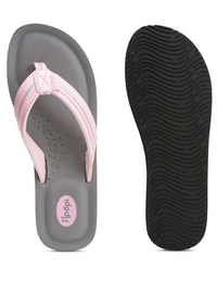 Floopi Women'S Zoey Thong Flip Flop, Pink/Grey (520)