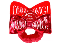 Double Dare (OMG)! Reversible Mega Hairband (Red Plush / Red Platinum)
