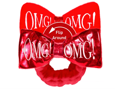 Double Dare (OMG)! Reversible Mega Hairband (Red Plush / Red Platinum)
