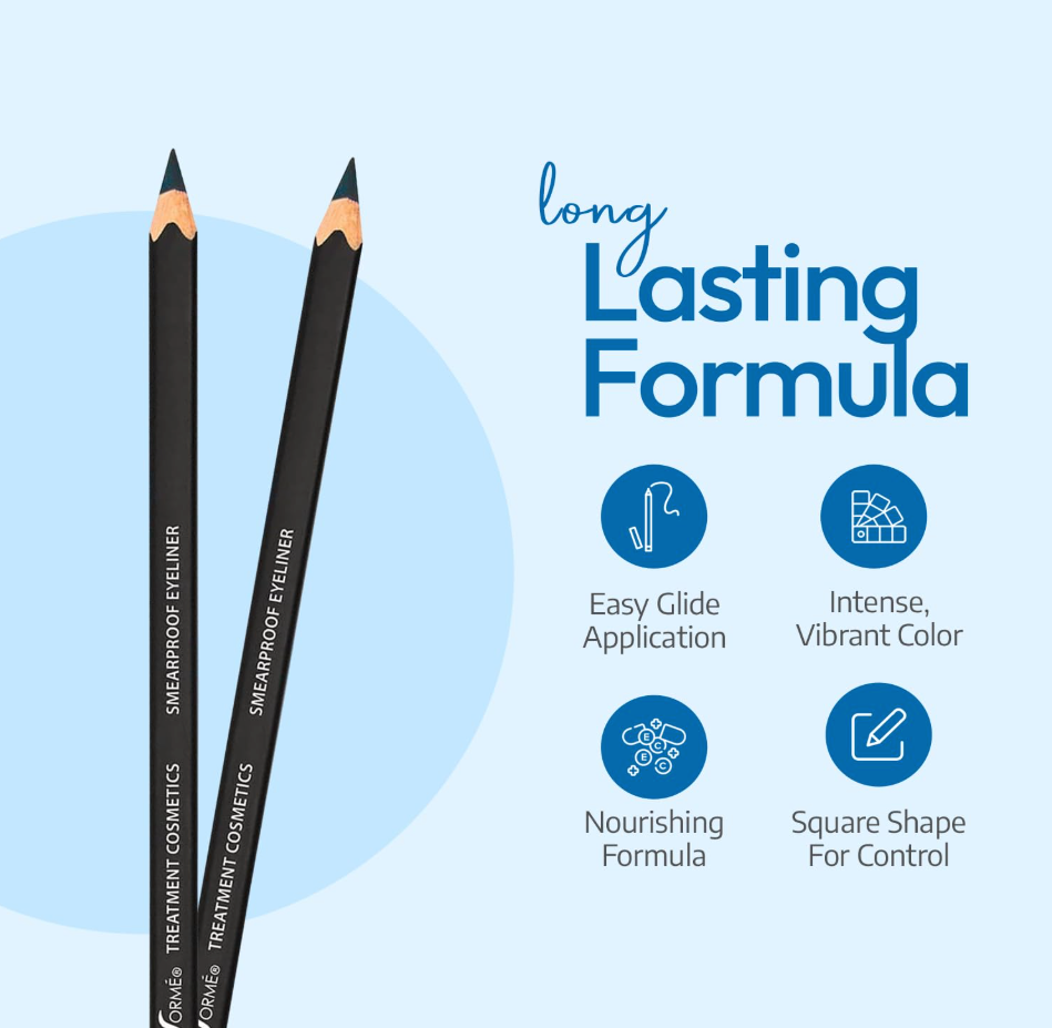 Sorme' Treatment Cosmetics Smear-Proof Eye liner, (3) Brown