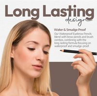 Sorme Cosmetics Waterproof Eyebrow Pencil With Brush, (34) Soft Gray