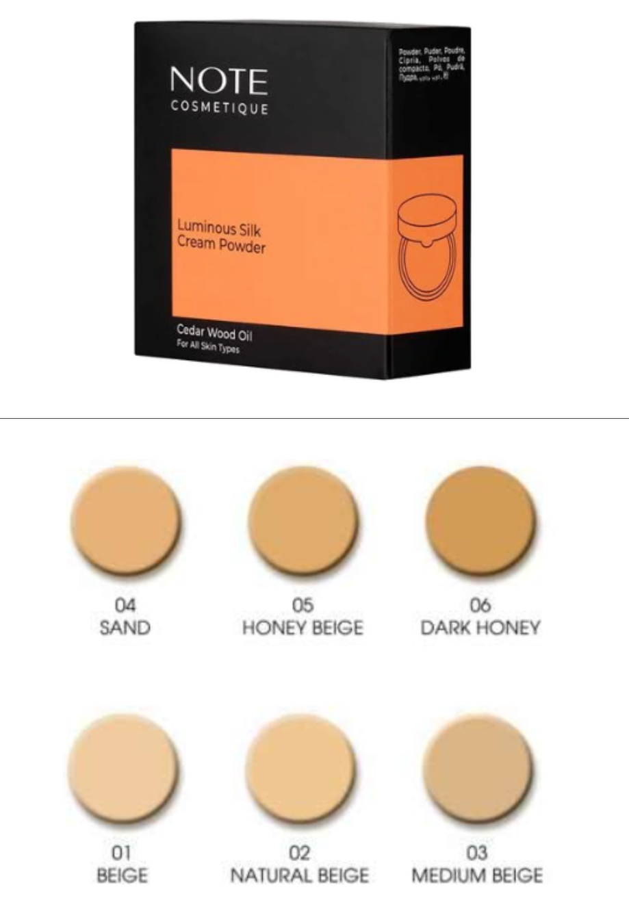 NOTE Cosmetics Luminous Silk Cream Powder Foundation