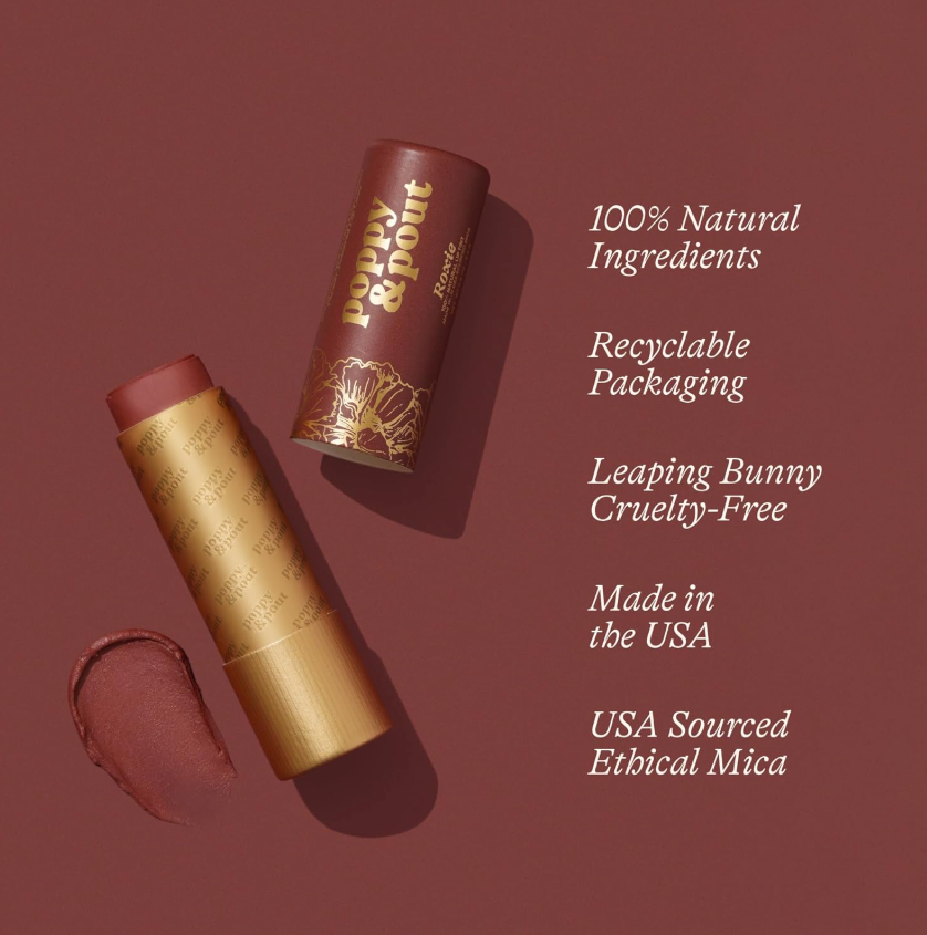 Poppy & Pout All Natural Lip Tint - (Roxie)