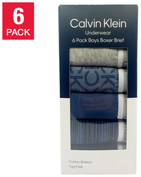 Calvin Klein Youth Boxer Brief Underwear (6-pack)