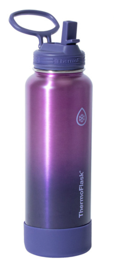 ThermoFlask  Stainless Steel Water Bottle, 40oz, Assorted Colors (2-pack)