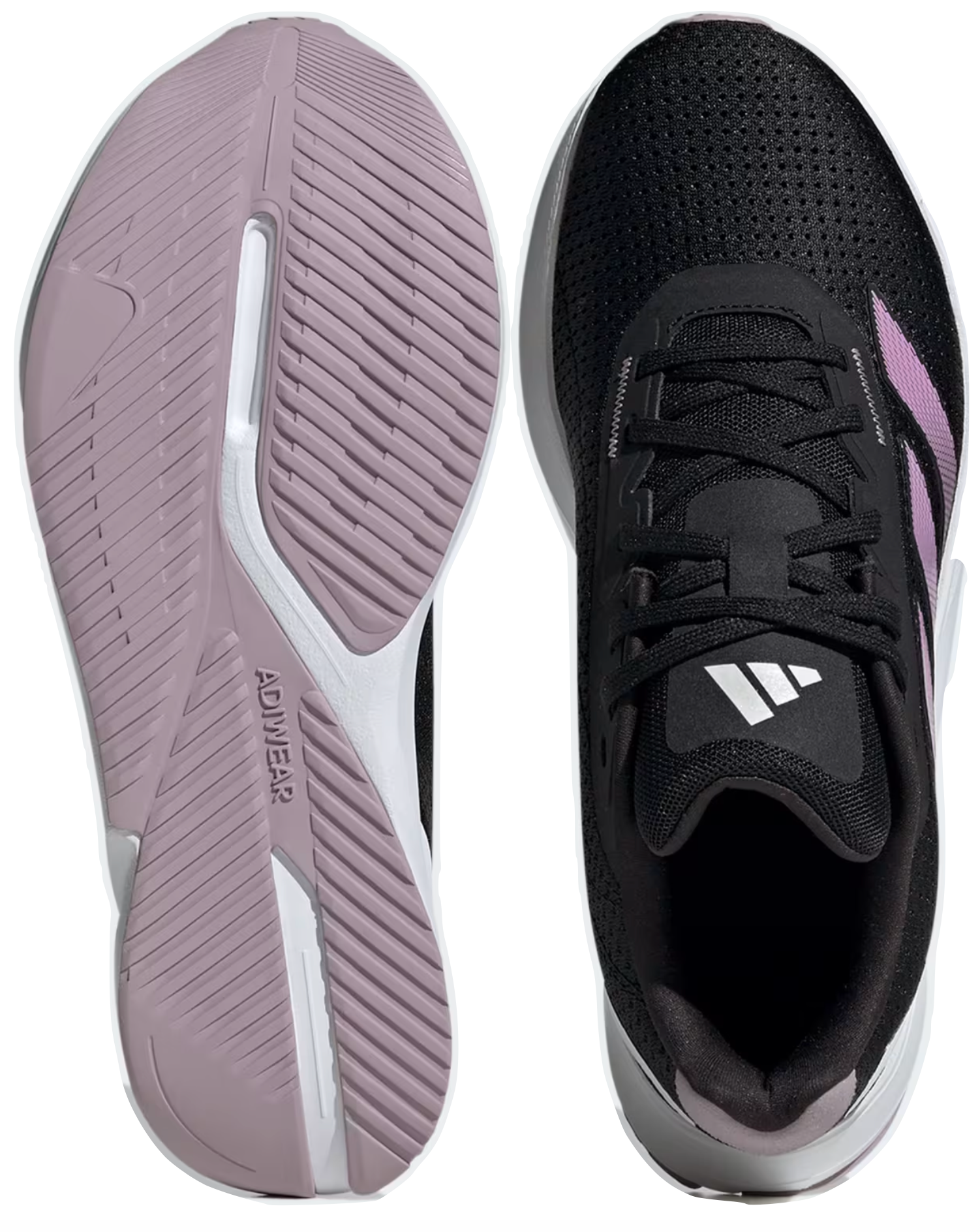 Adidas Ladies' Duramo SL Running Shoes - Core Black / Bliss Lilac / Preloved Fig
