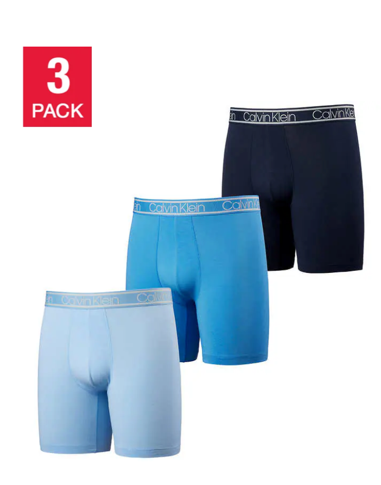 Calvin Klein Men's Boxer Brief, Blue (3-pack)