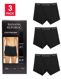 Banana Republic Men's Boxer Brief, Black (3-Pack)