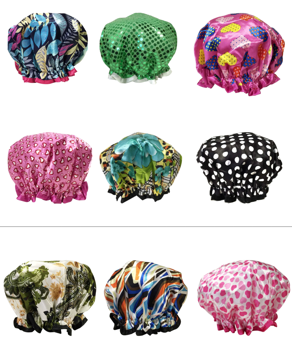Wrapables Trendy Satin Shower Cap
