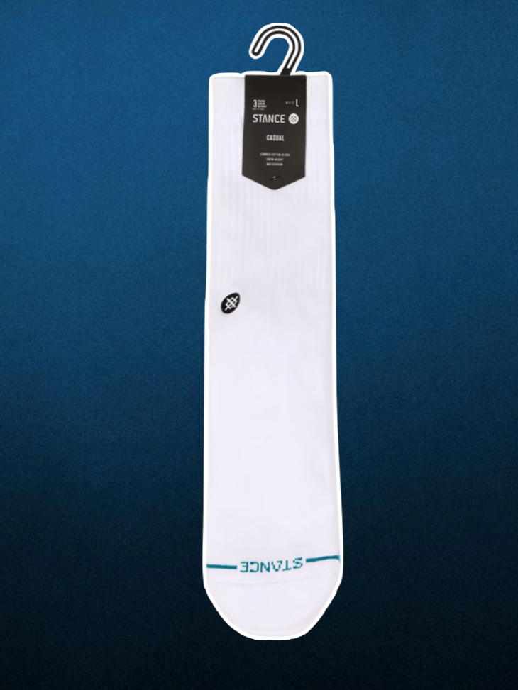 Stance Icon Men's - Crew Sock, White (3-Pack)