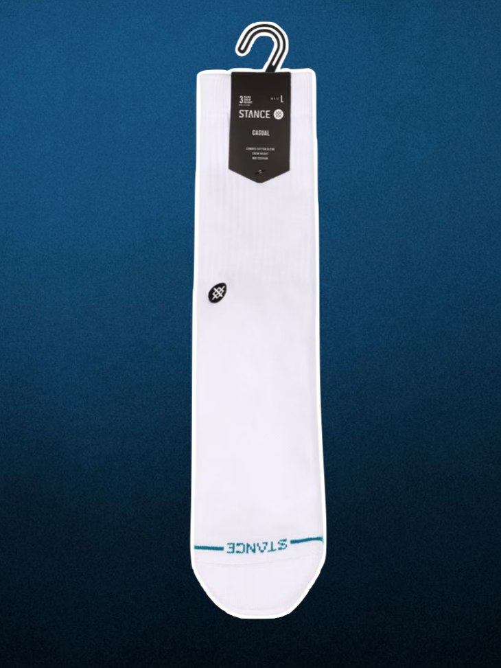 Stance Icon Men's - Crew Sock, White (3-Pack)