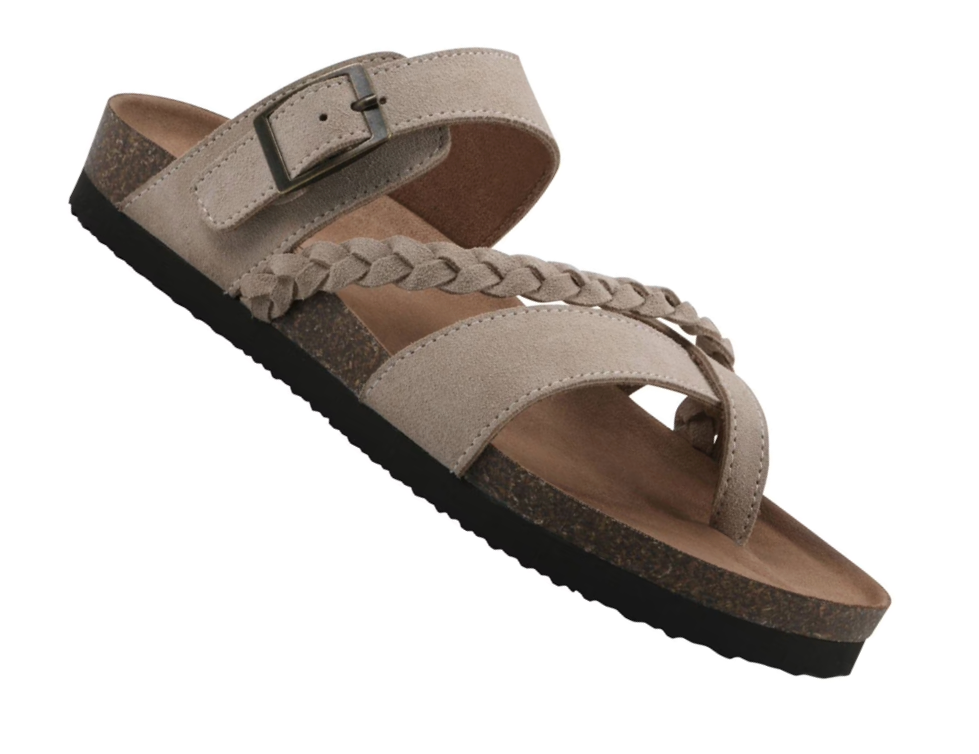 Mountain Sole Women's Leather Sandal, Tan Suede