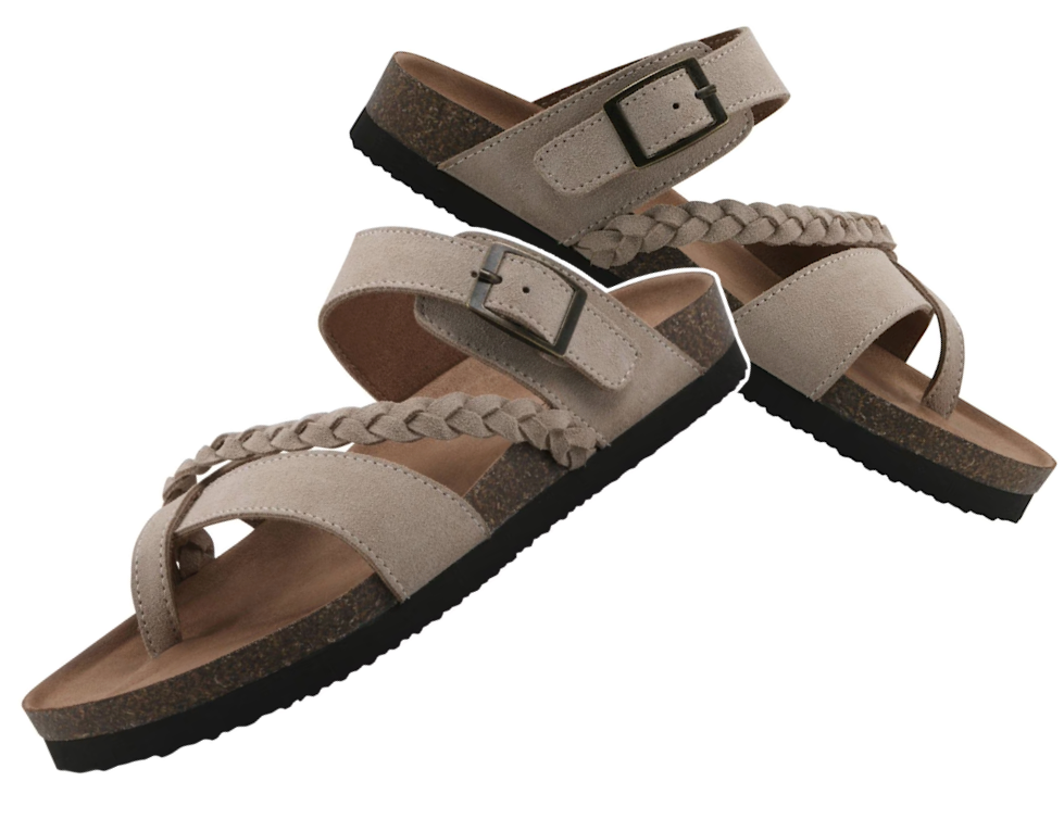 Mountain Sole Women's Leather Sandal, Tan Suede