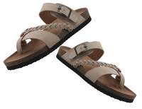 Mountain Sole Women's Leather Sandal, Tan Suede