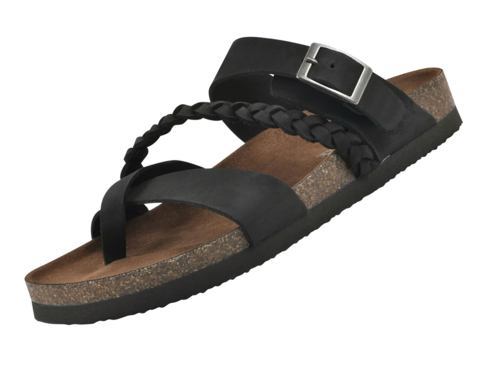 Mountain Sole Women's Leather Sandal, Black
