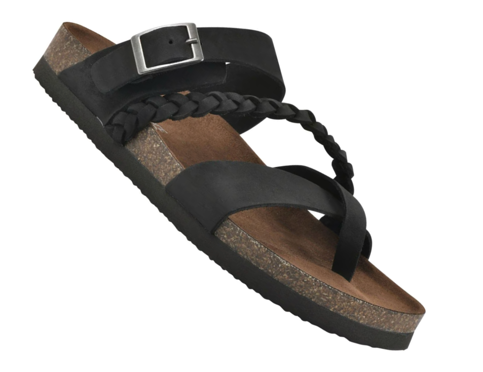 Mountain Sole Women's Leather Sandal, Black